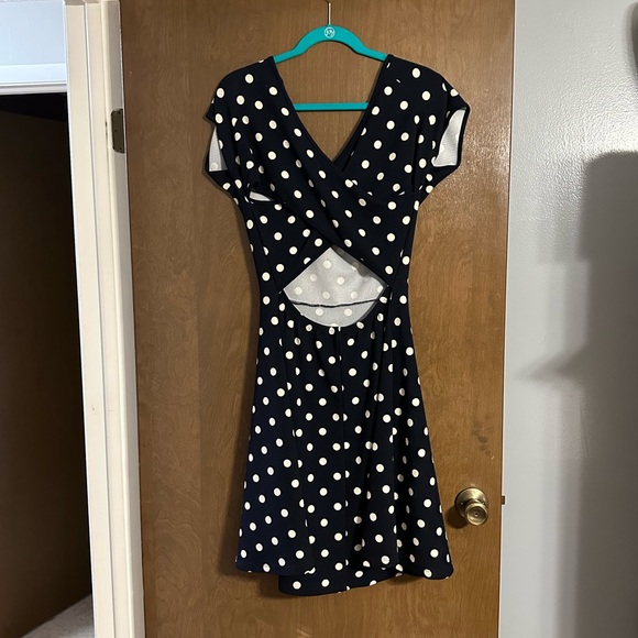 Gilli Navy Polka Dot Dress - Picture 3 of 4